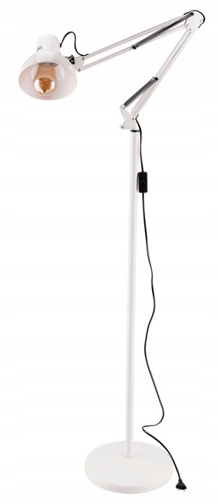 Lampka Lampa Podłogowa Stojaca LED 1xE27 185CM Stabilna + Regulacja
