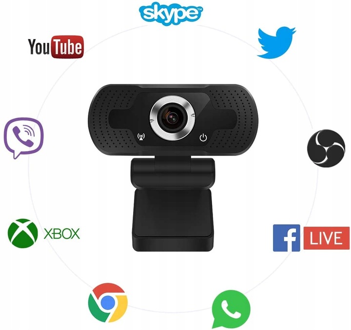 KAMERKA KAMERA INTERNETOWA DO LEKCJI SKYPE FULL HD TEAMS DO LAPTOPA PC