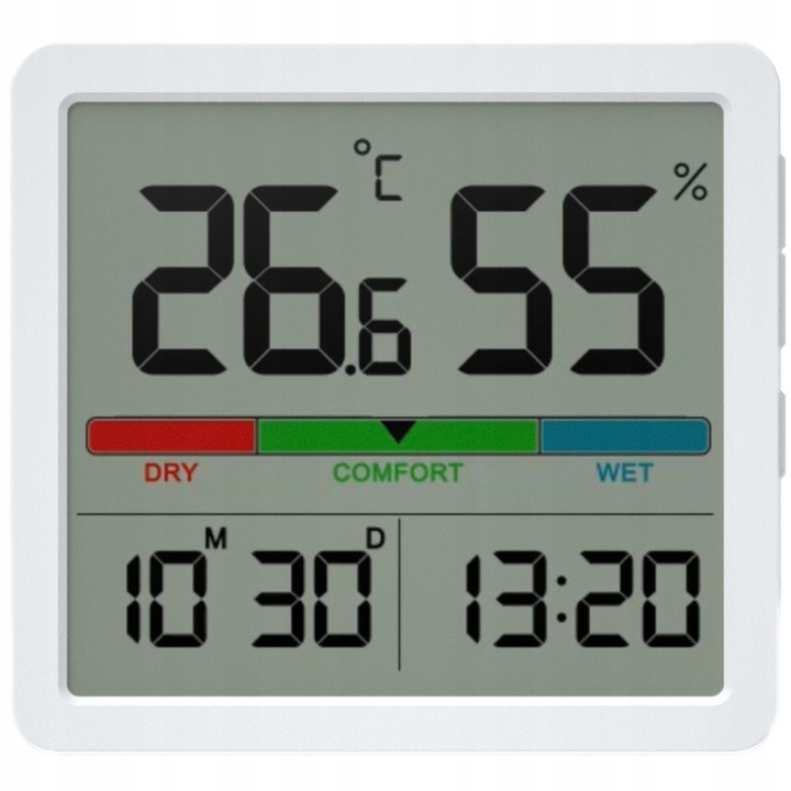 STACJA POGODOWA MANTA BEZPRZEWODOWA TERMOMETR HIGROMETR ZEGAR DATA