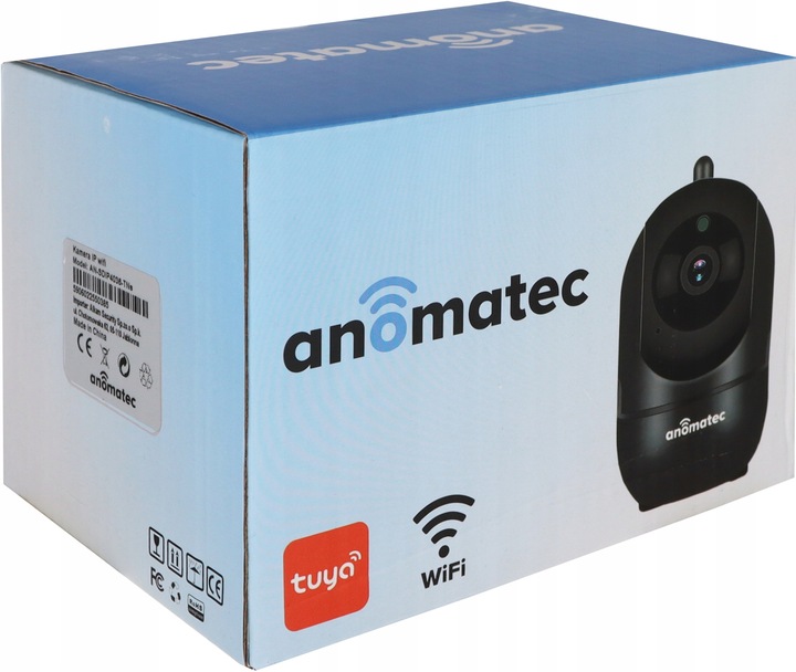 CZARNA KAMERA BEZPRZEWODOWA WIFI 4MPX WEWNETRZNA NIANIA IP APLIKACJA TUYA