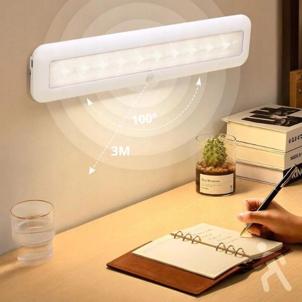 LETHE Akumulatorowa lampka Led podszafkowa 30,5cm czujnik ruchu i zmierzchu