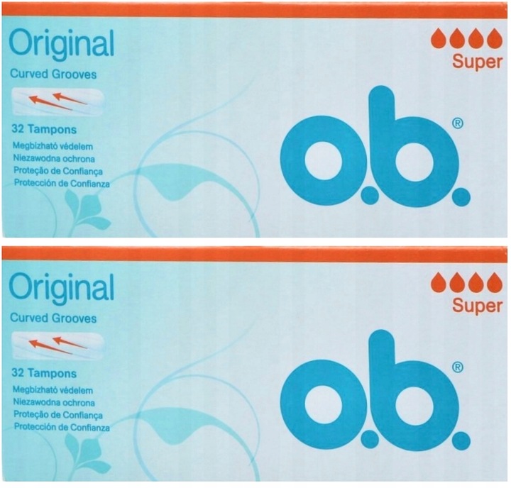 2 x OB Original Super Tampony Higieniczne 32 sztuki