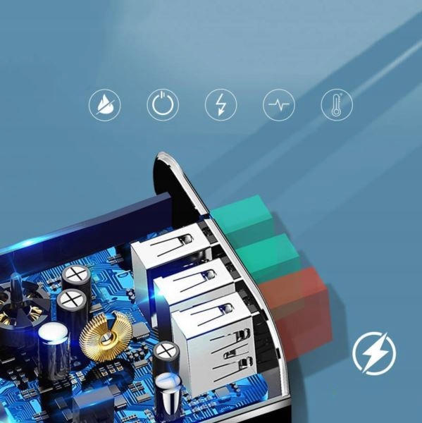 SZYBKA Ładowarka sieciowa QC 3.0 3xUSB Kostka Szybkie Ładowanie Mocna