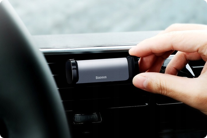 BASEUS UCHWYT NA TELEFON DO SAMOCHODU AUTA ZACISKOWY DO KRATKI NAWIEWU