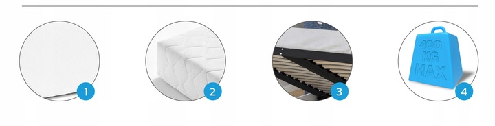 Łóżko 120x200 + materac podnoszone PANAMA PM