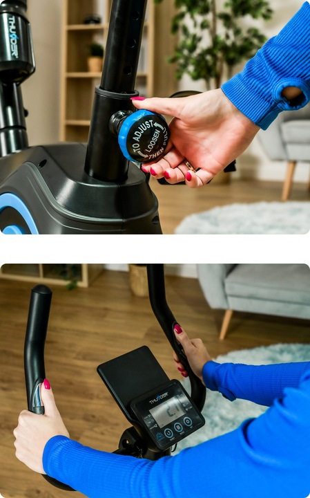 Rower stacjonarny magnetyczny rowerek treningowy pionowy do ćwiczeń Thunder