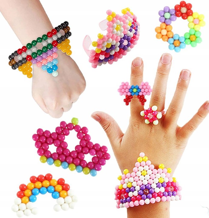 Koraliki Wodne Duży Zestaw do Tworzenia Bransoletek Biżuterii z Akcesoriami