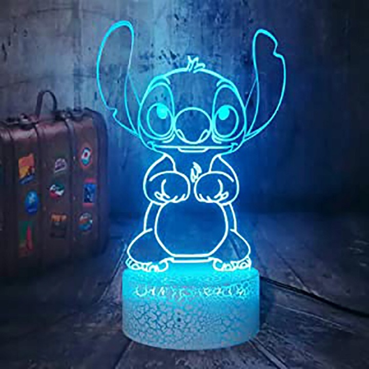 Lampka 3D nocna led usb na prezent Lilo i Stich