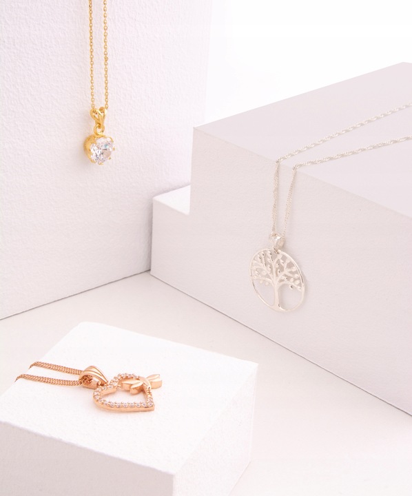 Srebrny Naszyjnik 925 Serduszko z Pandą Serce z Cyrkoniami bff Panda SREBRO