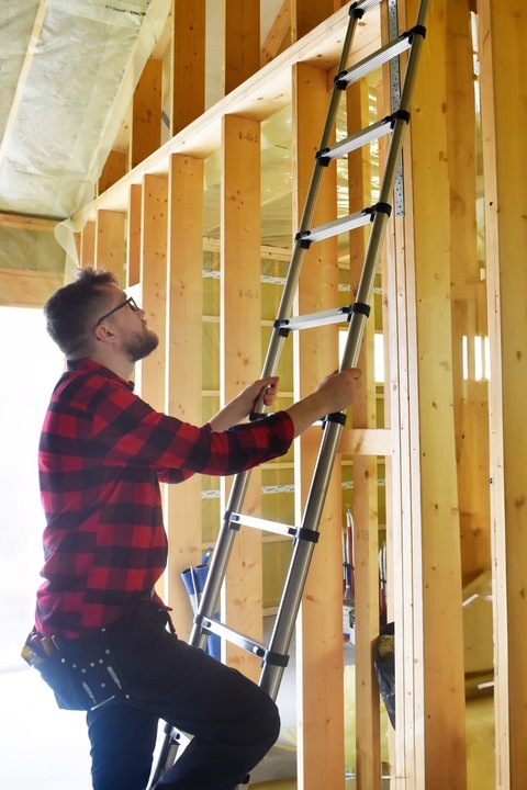 Drabina teleskopowa 11 stopni przystawna składana antypoślizgowa 3,2 m