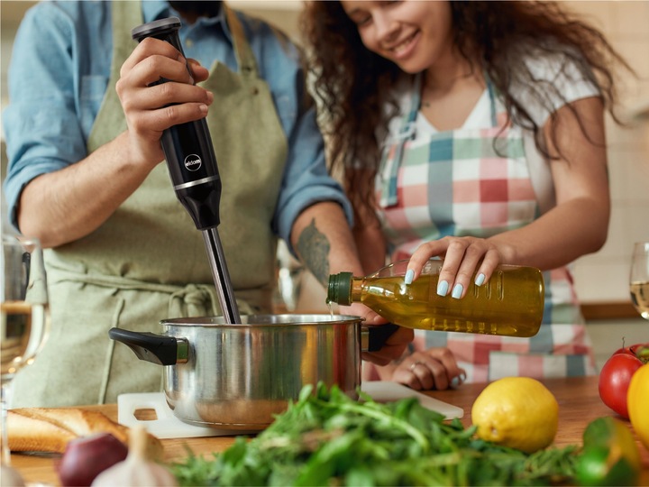 Blender wielofunkcyjny ręczny rozdrabniacz zestaw mikser czarny Eldom