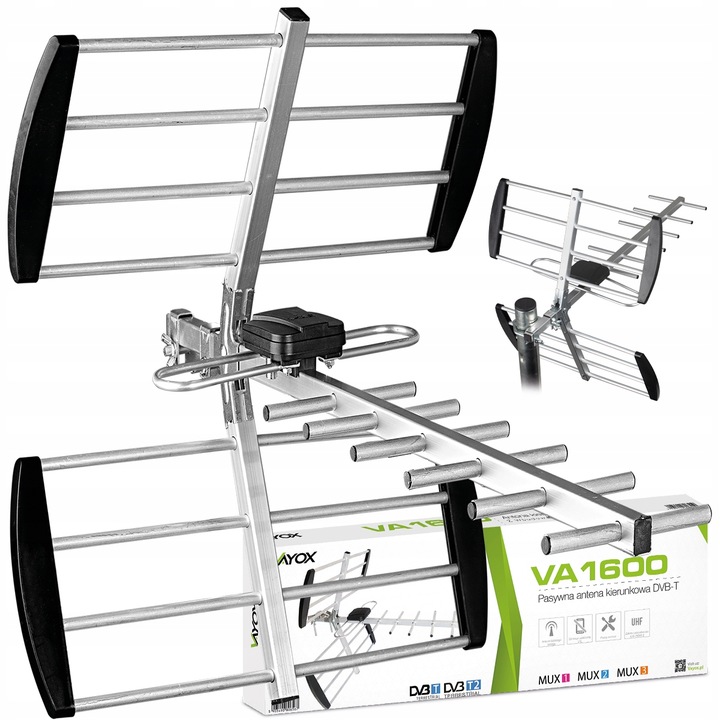 ANTENA DVBT2 DO TV NAZIEMNEJ KIERUNKOWA ZEWNĘTRZNA MUX8 4K LTE MOCNA