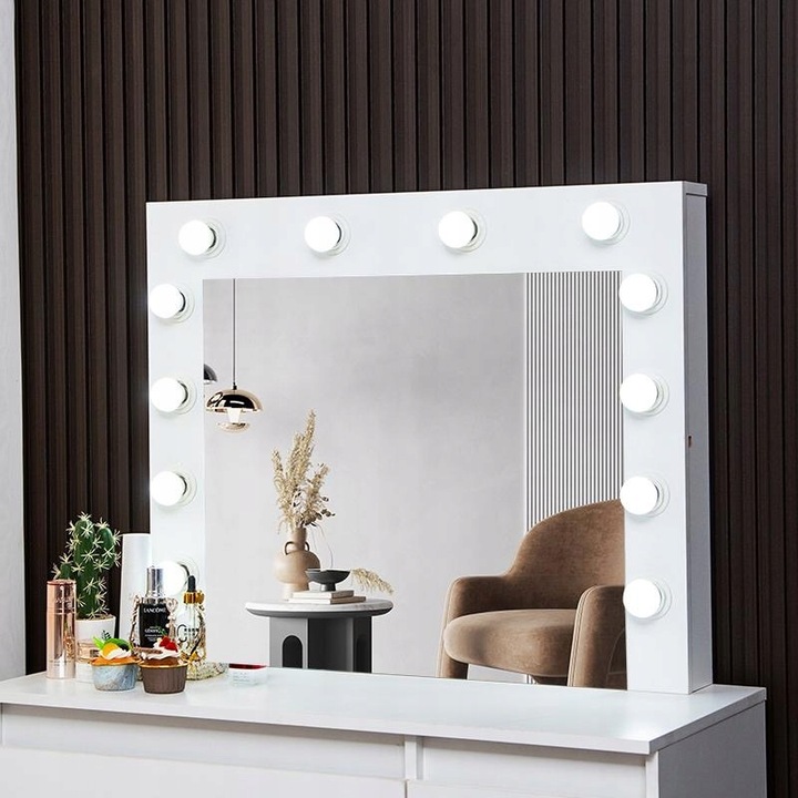 PROMOCJA MIKOŁAJKOWA TOALETKA KOSMETYCZNA z OŚWIETLENIEM LUSTREM