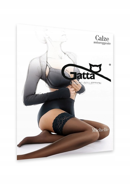 GATTA MICHELLE samonośne pończochy natural - 1/2