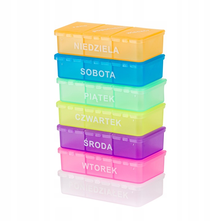 POJEMNIK KASETKA PUDEŁKO NA LEKI TABLETKI 7dni x 3