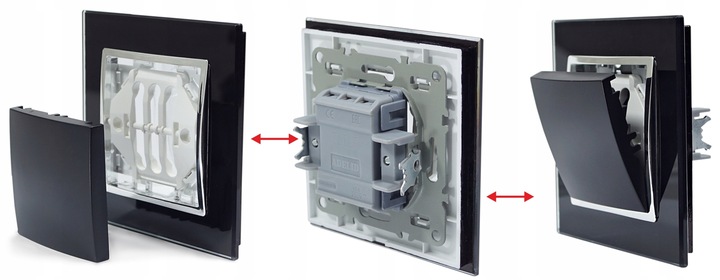 GNIAZDO GNIAZDKO SZKLANE POJEDYNCZE PODTYNKOWE BOLCEM BIAŁE USB C PREMIUM