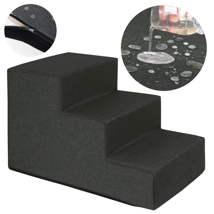 SCHODKI SCHODY DLA PSA RAMPA PODEST STABILNE 3 STOPNIE 30 cm