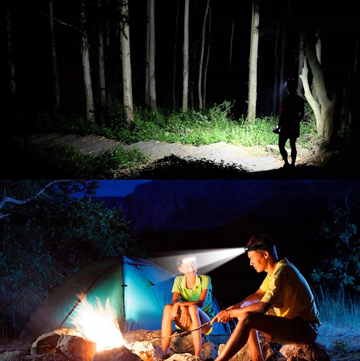 MOCNA LATARKA CZOŁOWA LED REFLEKTOR NA GŁOWĘ COB CZOŁÓWKA