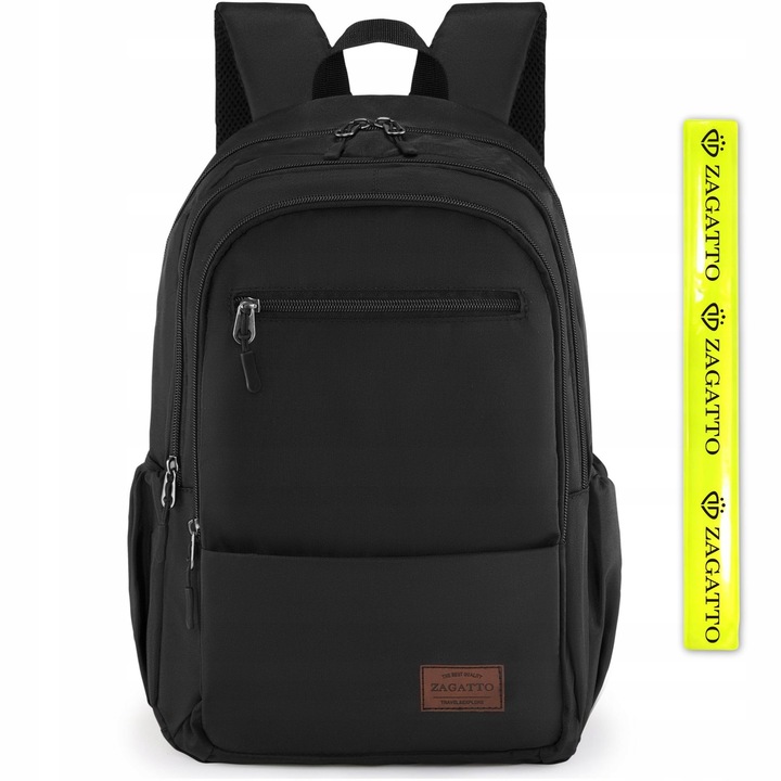 Czarny plecak męski szkolny podróżny linia WIZZAIR duży do pracy