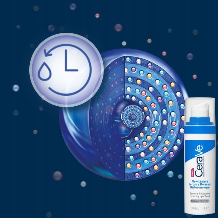 Serum Nawilżające Do Twarzy CeraVe z Kwasem Hialuronowym, Pantenolem 30ml