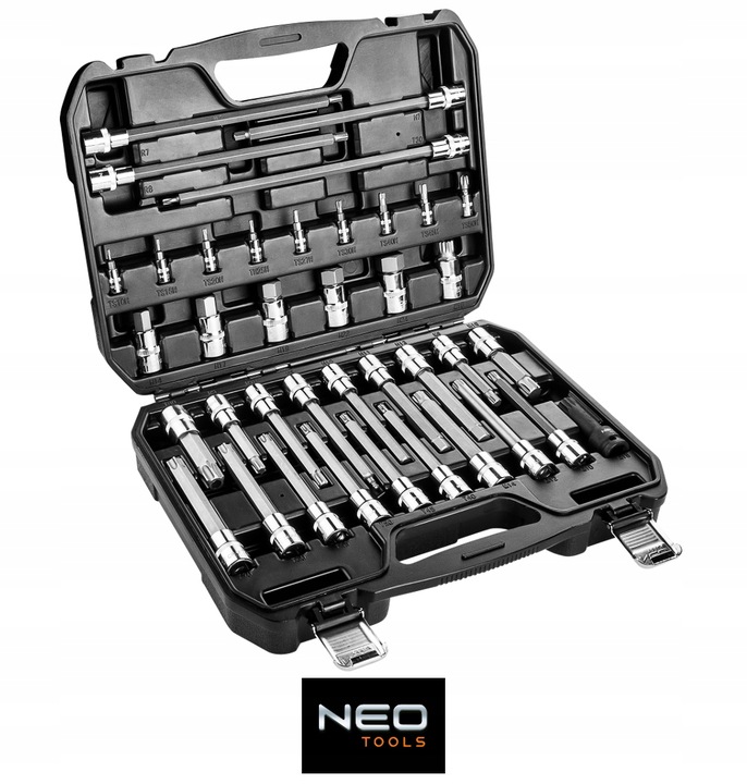NEO ZESTAW BITÓW BITY I NASADEK TORX HEX RIBE STAR 1/2 38SZT KLUCZE