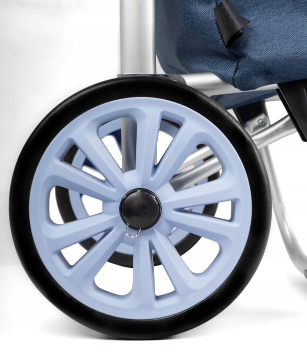 Wózek na zakupy ALU składany zakupowy torba na dużych kółkach 44l