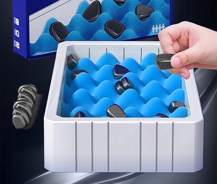 MAGNETYCZNA GRA W SZACHY EDUKACYJNA KAMIENIE MAGNETYCZNE 30 + PLANSZA 2w1