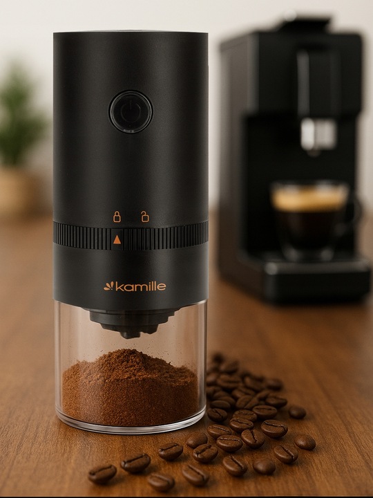 MŁYNEK ELEKTRYCZNY BEZPRZEWODOWY DO MIELENIA KAWY ŻARNOWY na USB