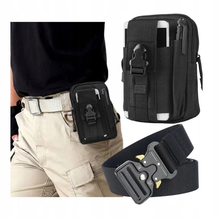 SASZETKA NERKA TAKTYCZNA MILITARNA WOJSKOWA SURVIVAL KIESZEŃ + PAS