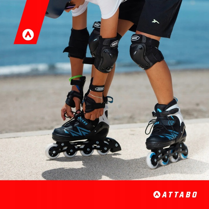 Łyżworolki dziecięce ATTABO 2w1 rolki i łyżwy Kylo L (38-41) Regulowane