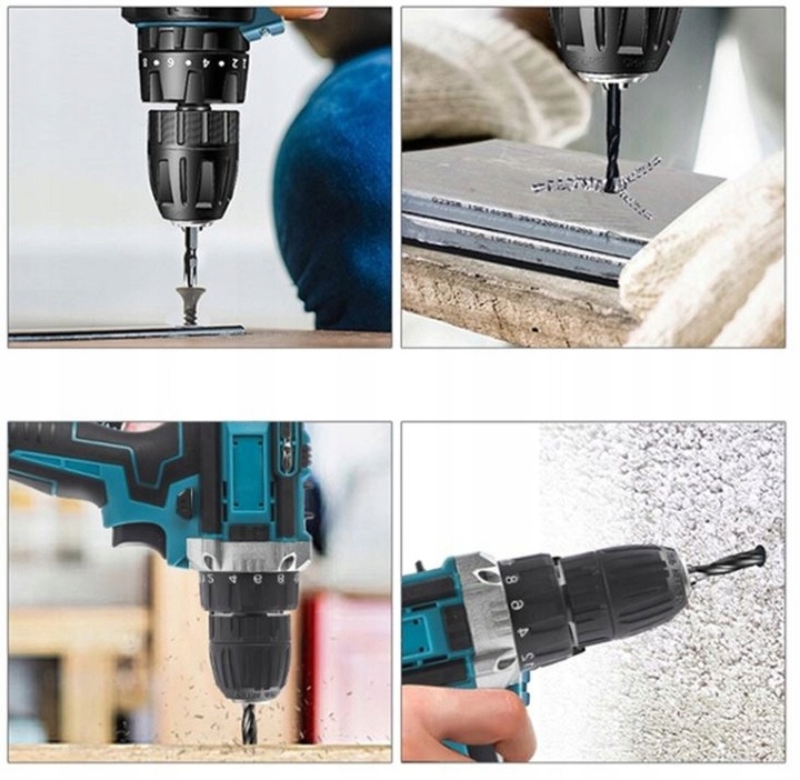 WIERTARKO-WKRĘTARKA AKUMULATOROWA 21V NIEBIESKA 2 AKUMULATORY 2.0Ah