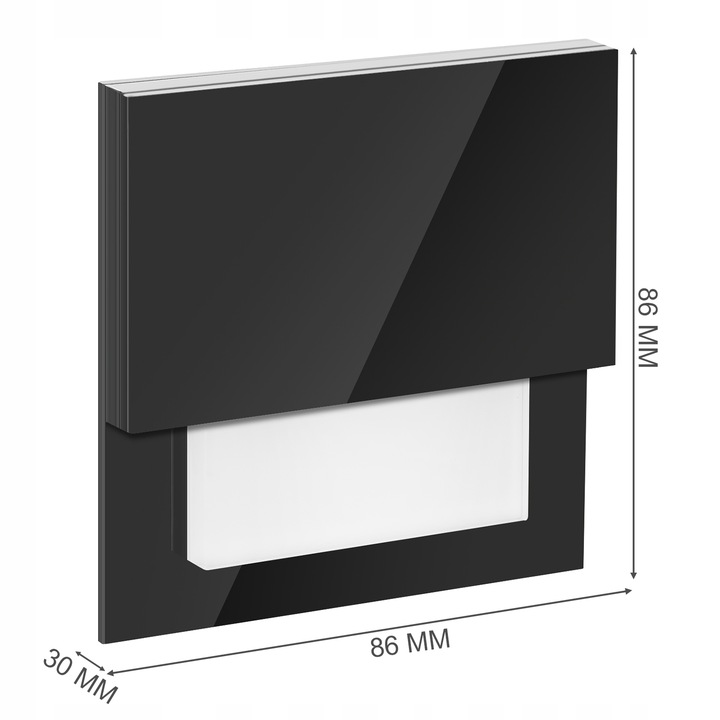 Oprawa schodowa 230V LED oświetlenie schodowe CZARNA Neutralna 4500k