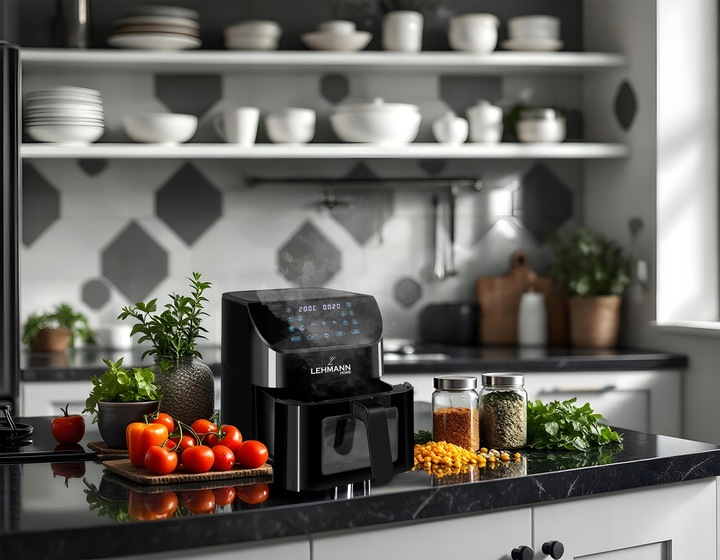 FRYTKOWNICA BEZTŁUSZCZOWA FRYTOWNICA 8L PIEKARNIK AIRFRYER DWUKOMOROWA