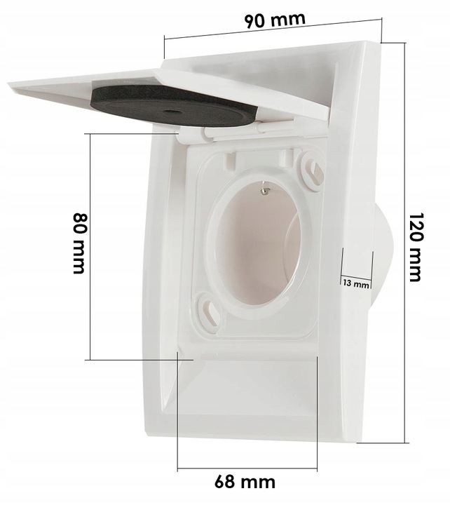 ODKURZACZ CENTRALNY GNIAZDO BEAM BIAŁE