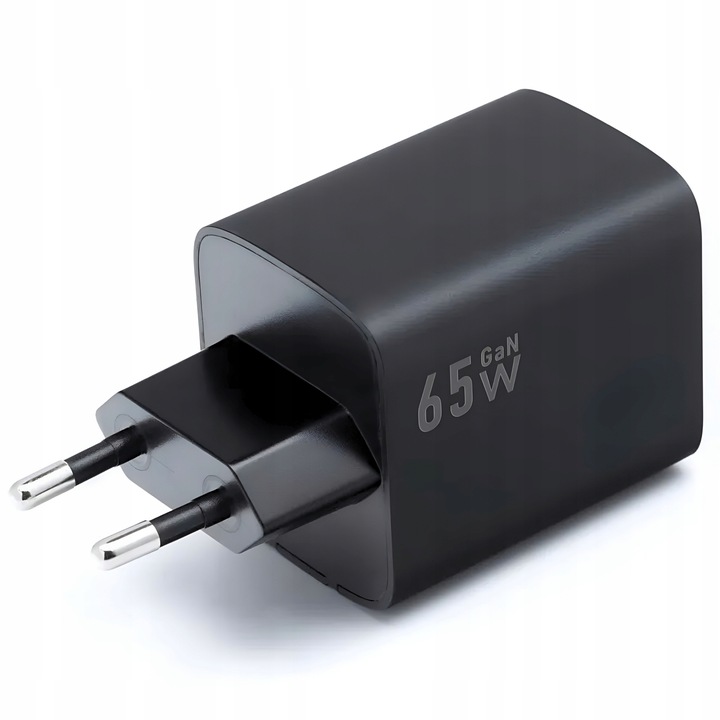 ŁADOWARKA SIECIOWA SZYBKA 65W GaN USB 2x USB-C PD QC 4.0 MOCNA UNIWERSALNA