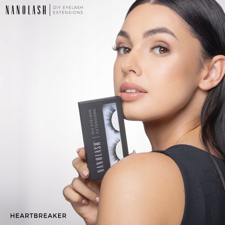 Rzęsy bondingowe do samodzielnej aplikacji HEARTBREAKER Nanolash 36 kępek