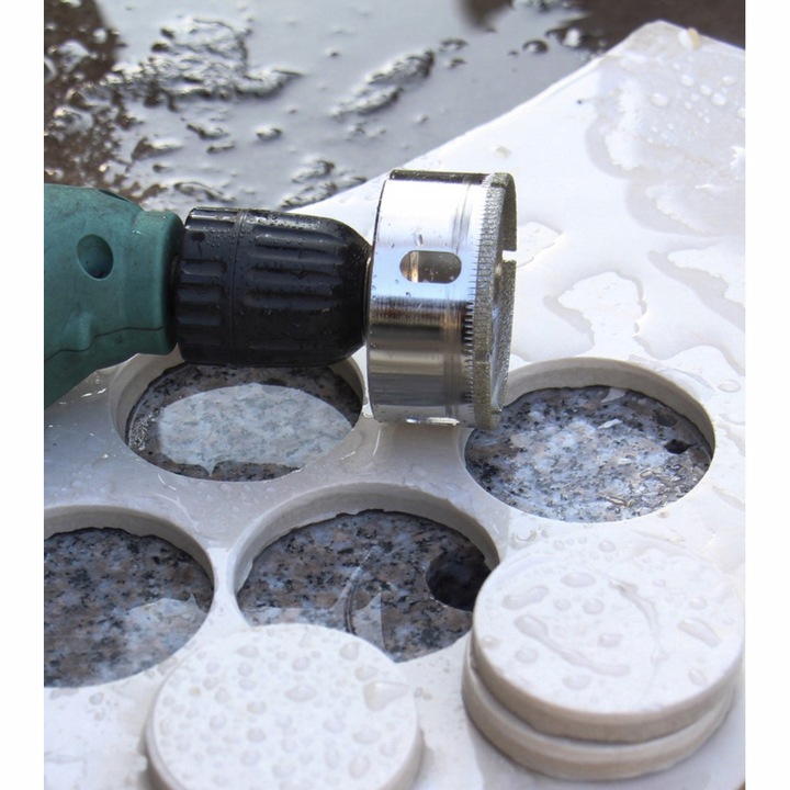 Otwornice Diamentowe do Gresu Płytek Szkła Koronki Zestaw 10 szt