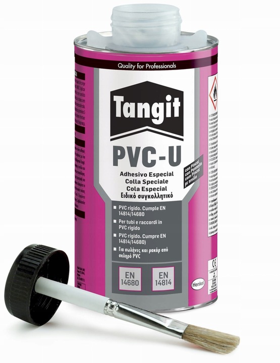 Klej do instalacji rur PVC-U z pędzlem Tangit 250g