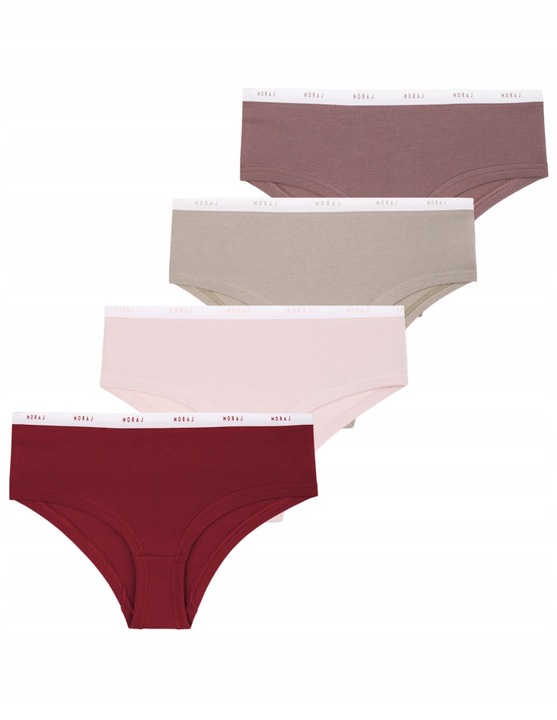 4x Majtki Damskie Figi Bikini Bawełniane Klasyczne Zestaw Komplet MORAJ L