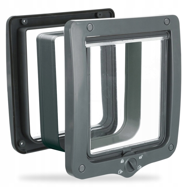 DRZWICZKI DRZWI DLA KOTA PSA WAHADŁOWE Z TUNELEM TRIXIE 4-Way 24x28cm