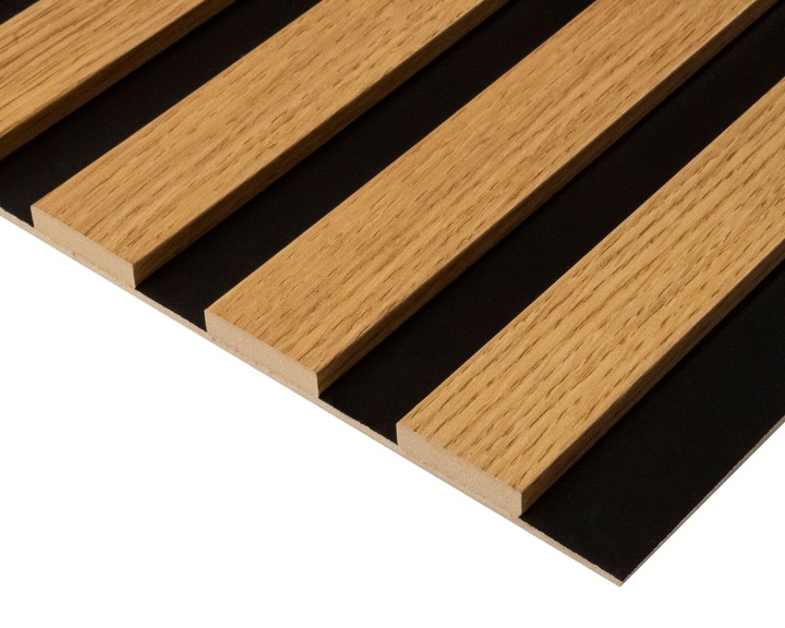 Lamele na czarnej płycie HDF - zestaw 59,5 cm x 275 cm - Czarny 914 i inne