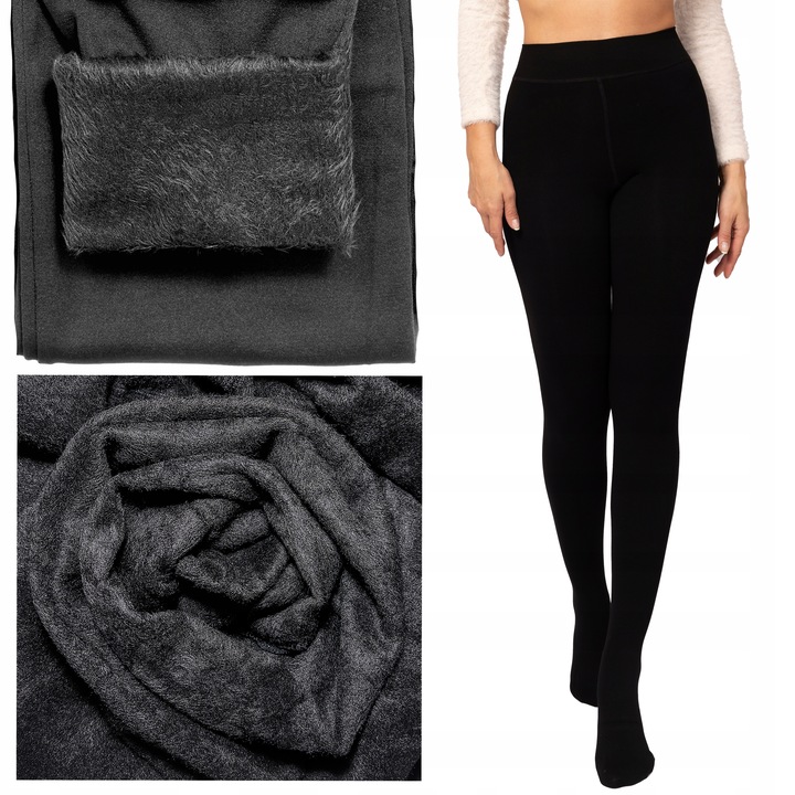 FUTRO BAMBUSOWE Rajstopy OCIEPLANE FUTERKIEM miłe ciepłe wygodne