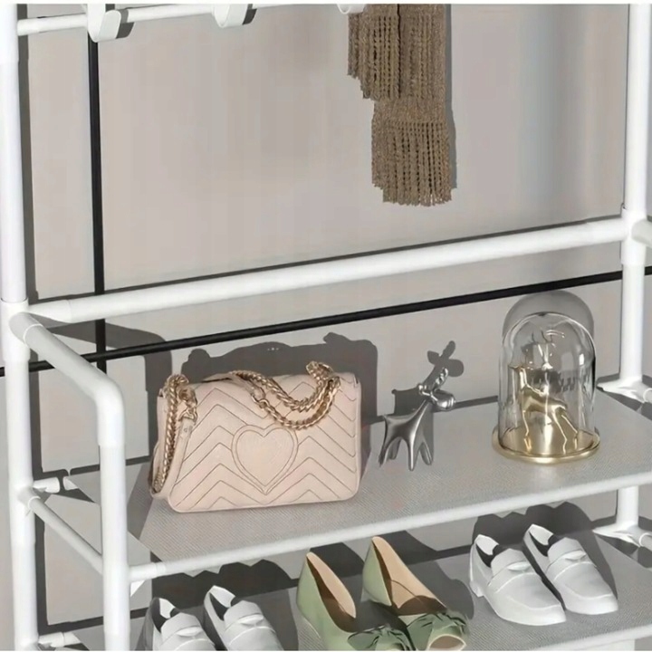 STOJAK NA BUTY WIESZAK NA UBRANIA WIESZAKI BIAŁY SZAFKA STOJĄCY