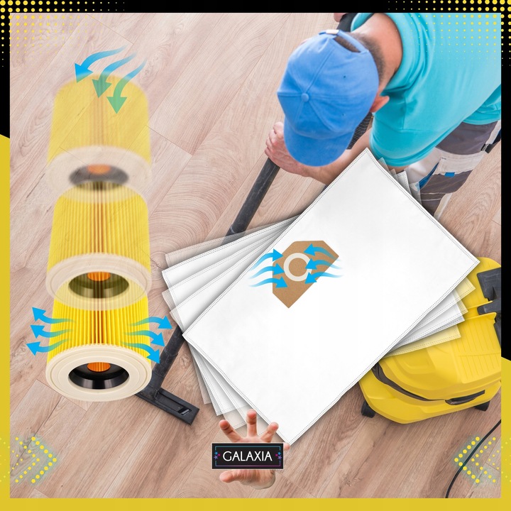 WORKI DO ODKURZACZA KARCHER WD3 10x WOREK WD 3 WD WD 6 SE 4001 Plus