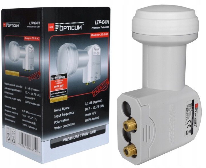 Konwerter TWIN Podwójny do Dwóch Dekoderów Antena Polsat Canal+