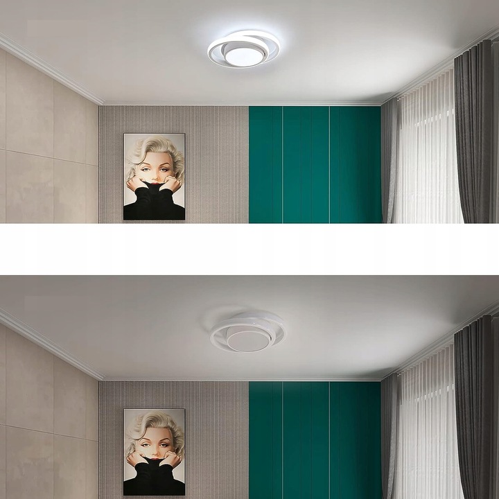 LAMPA SUFITOWA PLAFON LED OKRĄGŁY BIAŁY NOWOCZESNY DO SALONU 32W 6500K