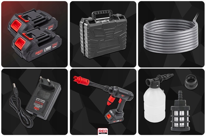 MYJKA CIŚNIENIOWA AKUMULATOROWA OGRODOWA 21V BEZPRZEWODOWA WALIZKA