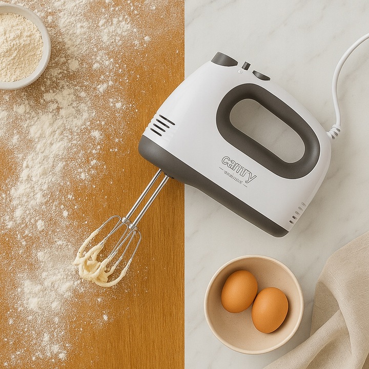 MIKSER RĘCZNY 750W 5 BIEGÓW TURBO Robot kuchenny 4 mieszadła długie