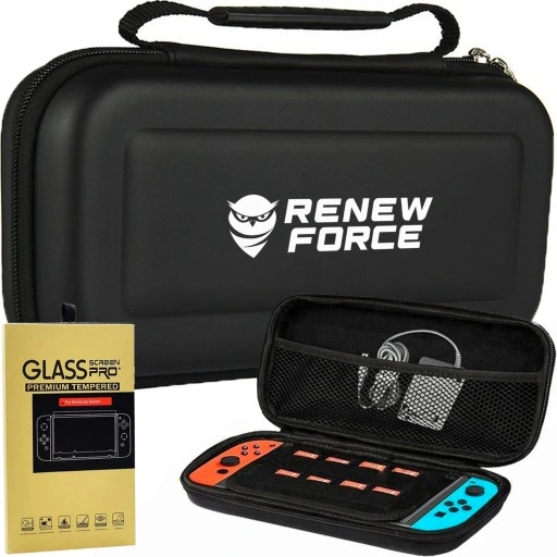 Etui Case WZMOCNIONY Do Nintendo Switch V1 V2 OLED + Szkło hartowane H9