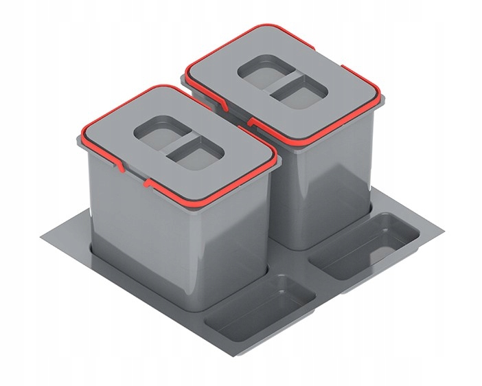 Pojemnik na odpady PRAKTIKO 60 podwójny (2x15l) tworzywo sztuczne